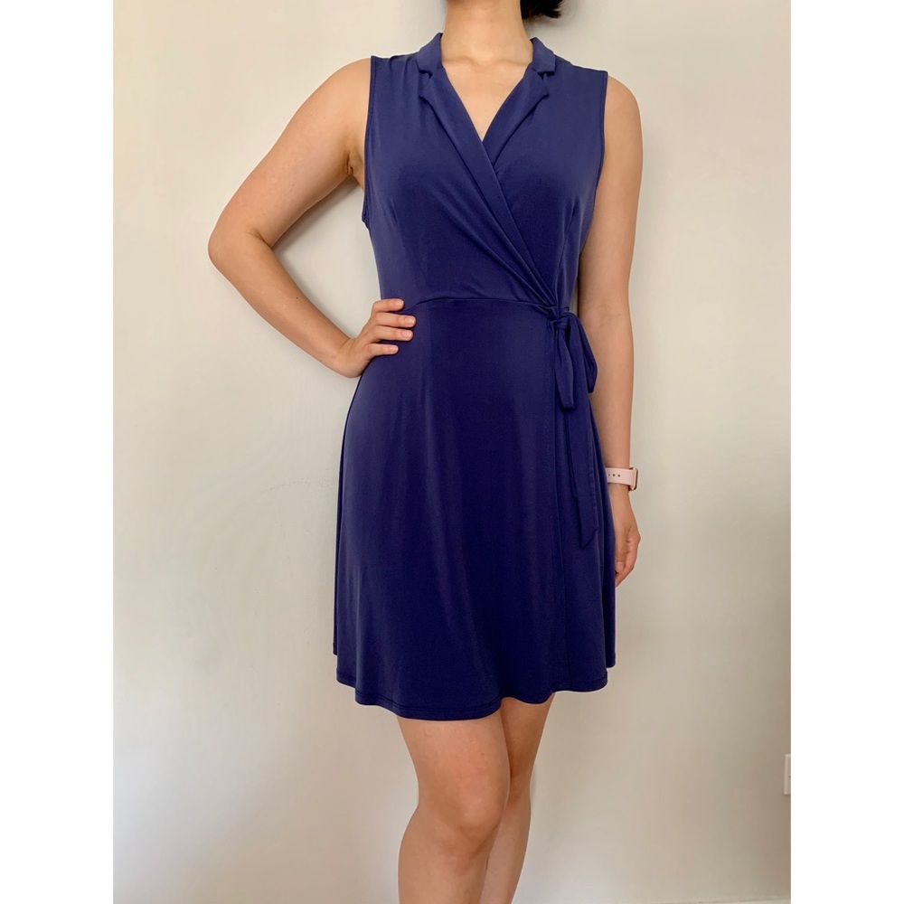 MONTEAU (EUC)✨BLUE WRAP DRESS